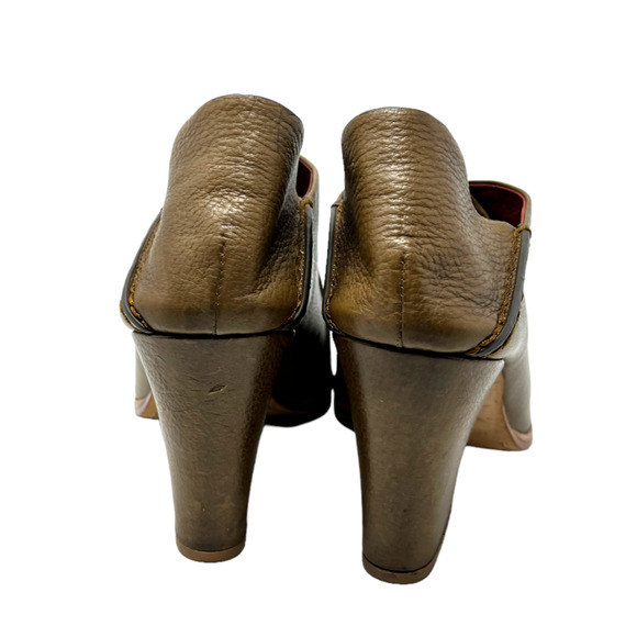 Aerin Cardin Brown Almond Toe Heeled Booties Women's Size 10 - Picture 4 of 9